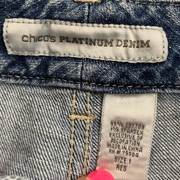 Chico’s Platinum denim light wash ultimate fit slim leg jeans - Picture 10 of 17
